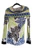 Analili Floral Blue White Long Sleeve Jersey Size XS - photo 1