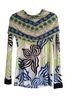 Analili Floral Blue White Long Sleeve Jersey Size XS - photo 2