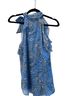 Veronica Beard Paisley Blue White Sleeveless T-Shirt Size 0X - photo 2