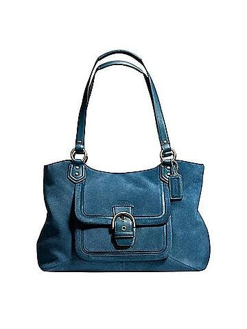 Coach Campbell Suede Belle Carryall Shoulder Bag (view 1)