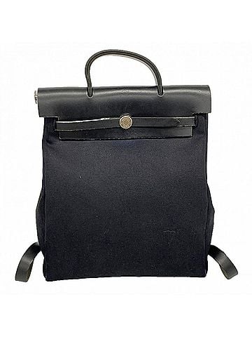 Hermès Hermes Backpack/Daypack Herbag Ad PM Toile Officier Black ?G Stamp Women's (view 1)