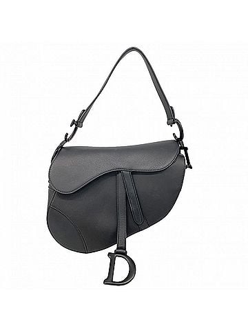 Christian Dior Christian Dior handbag, saddle leather, black, women's. (view 1)