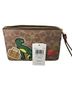 Coach Graphic Solid Brown Green Tan Wristlet One size - photo 3