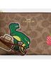 Coach Graphic Solid Brown Green Tan Wristlet One size - photo 4