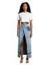B'eautique Blue Denim Skirt Size L - photo 1