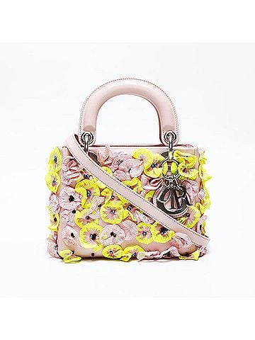 Christian Dior Christian Dior Mini Lady Flower Renew Shoulder Bag Pink (view 1)