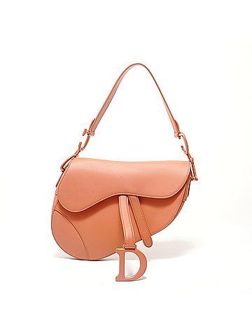 Christian Dior Christian Dior Leather Saddle Bag Shoulder Orange (view 1)