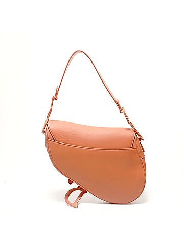 Christian Dior Christian Dior Leather Saddle Bag Shoulder Orange (view 2)