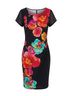 Madison Leigh Floral Multi Color Black Cocktail Dress Size 14 - photo 1