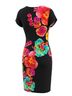 Madison Leigh Floral Multi Color Black Cocktail Dress Size 14 - photo 2