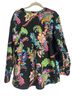 Ralph Lauren 100% Poly Floral Multi Color Long Sleeve Blouse Size 1X - photo 2