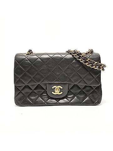 Chanel Chanel Matelassé Double Flap Chain 23 Lambskin Shoulder Bag, Black (view 1)
