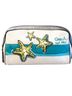 Coach Animal Print Color Block Graphic Solid Tropical Silver Teal Ivory Makeup Bag One size - photo 1
