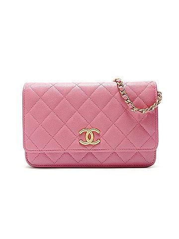 Chanel Chanel CHANEL Caviar Skin Matelassé Chain Wallet Shoulder Bag Pink (view 1)