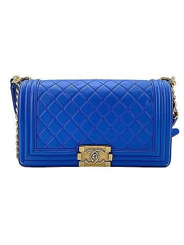 Chanel Chanel Boy Medium Shoulder Bag, Blue (view 2)