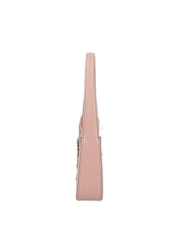 Saint Laurent Yves Saint Laurent SAINT LAURENT PARIS 710318 Smooth Calfskin Metal Cassandra Logo LE 5 A 7 Mini Hobo Bag Handbag Pink Beige Gold Hardware Women's (view 2)