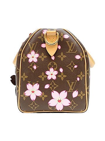 Louis Vuitton LOUIS VUITTON x TM Takashi Murakami M14174 Monogram Cherry Blossom Speedy Bandoulière 25 Boston Bag Brown Pink Women's (view 2)