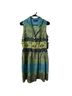 Pendleton 100% Silk Graphic Green Blue Casual Dress Size 6 - photo 1