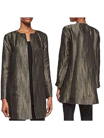 Eileen Fisher Roundneck Swing Jacket Jacket (view 2)