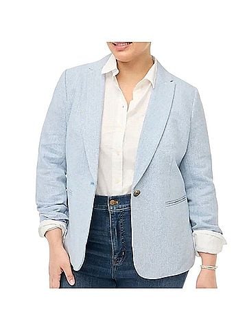 J.Crew Herringbone One Button Blazer (view 1)