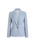 J.Crew 55% Linen 45% Cotton 100% Polyester Chevron-herringbone Blue White Blazer Size 14 - photo 4