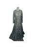 Mac Duggal 100% Polyester Gold Blue Cocktail Dress Size 8 - photo 1