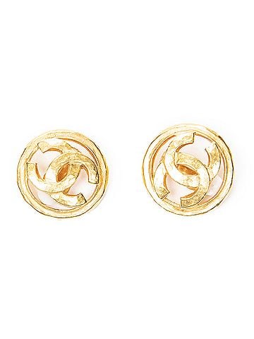 Chanel CC Round Clip On Earrings (view 1)