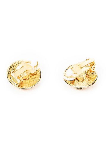 Chanel CC Round Clip On Earrings (view 2)