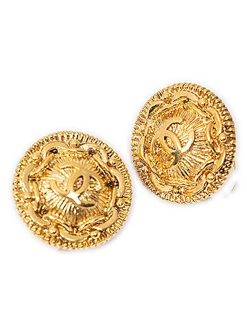 Chanel CC Round Clip On Earrings (view 1)