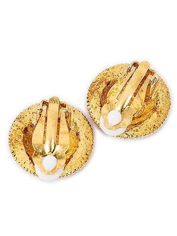 Chanel CC Round Clip On Earrings (view 2)