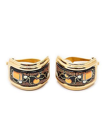 Hermes Leather Goods Enamel Clip On Earrings (view 1)