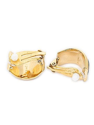 Hermes Leather Goods Enamel Clip On Earrings (view 2)