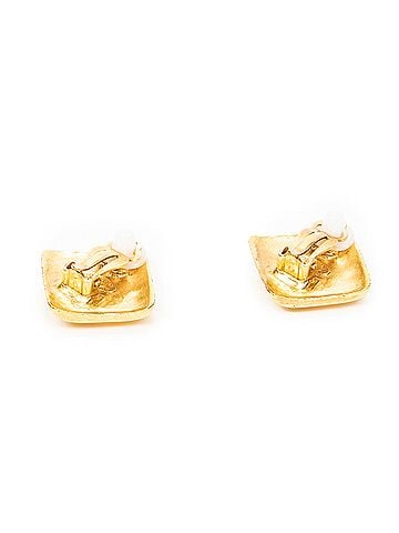 Chanel CC Diamond-shaped Clip On Earrings (view 2)