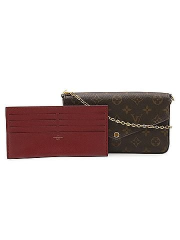 Louis Vuitton LOUIS VUITTON Louis Vuitton Monogram Pochette Felicie Shoulder Bag Clutch Fuchsia (Wallet/Coin Case Missing) M61276 (view 2)