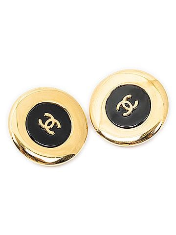 Chanel CC Button Clip On Earrings (view 1)