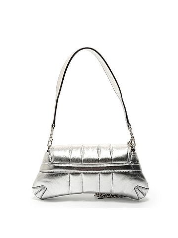 Gucci Gucci Horsebit Chain 2-Way Leather Shoulder Bag, Silver (view 2)