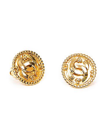 Chanel CC Round Clip On Earrings (view 1)