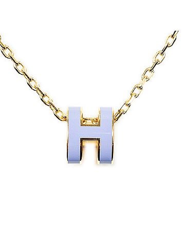 Hermes Leather Goods Mini Pop H Pendant Necklace (view 2)