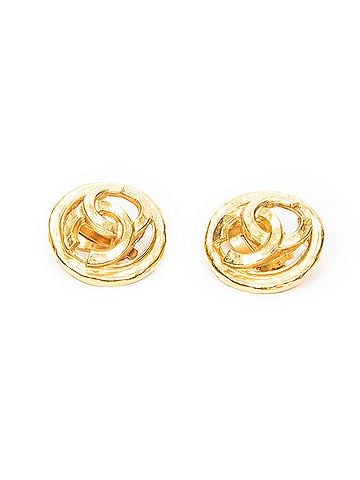 Chanel CC Round Clip On Earrings (view 1)