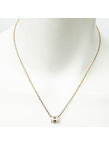 Hermes Leather Goods Mini Pop H Pendant Necklace (view 1)