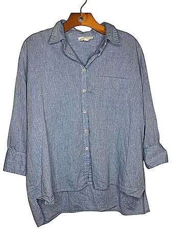 Pomander Place Adair 3/4 Sleeve Button-Down Shirt (view 1)