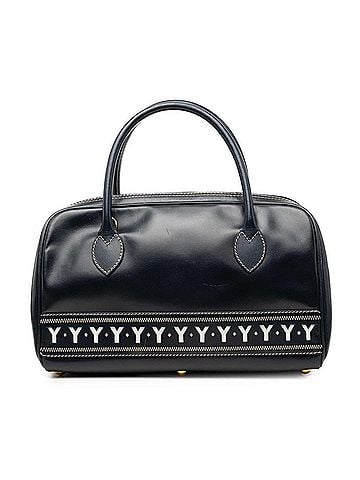 Saint Laurent Saint Laurent Mini Boston Bag Handbag Navy White Leather Women's SAINT LAURENT (view 1)