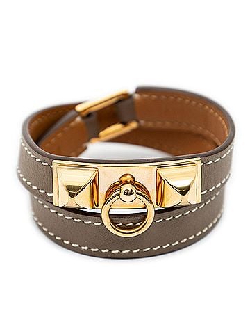 Hermes Leather Goods Rivale Double Tour Bracelet XS (view 1)