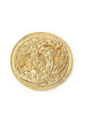 Chanel CC Round Medallion Brooch (view 1)