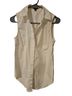 Ann Taylor Solid Ivory Sleeveless Button-Down Shirt Size S - photo 1