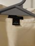 Ann Taylor Solid Ivory Sleeveless Button-Down Shirt Size S - photo 3