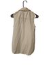 Ann Taylor Solid Ivory Sleeveless Button-Down Shirt Size S - photo 2