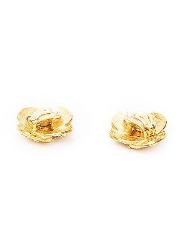 Chanel CC Clover-Shaped Clip On Earrings (view 2)