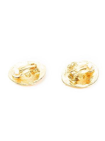 Chanel CC Oval Clip On Earrings (view 2)