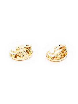 Chanel CC Oval Clip On Earrings (view 2)